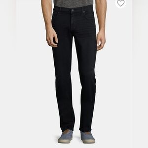 7 for All Mankind Slimmy Jeans Men's 29 Black Luxe Performance Slim Straight Leg